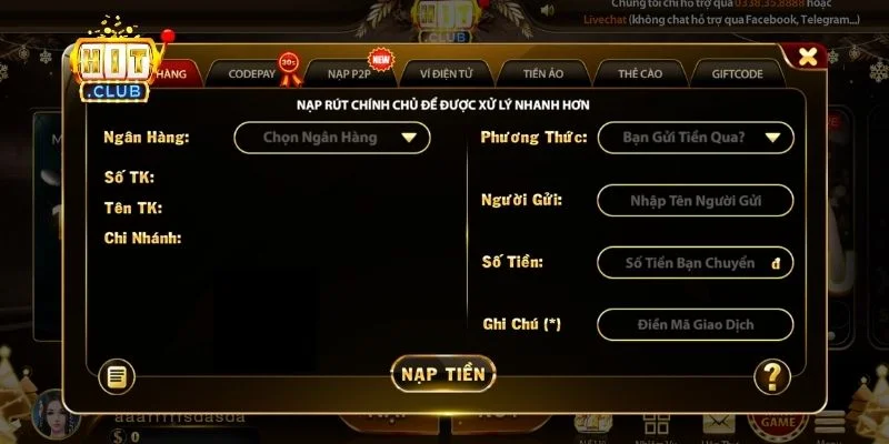 Hit Club | Cổng game đổi thưởng số 1 thị trường châu Á 17 Hướng dẫn các thao tác giao dịch tại Hit Club