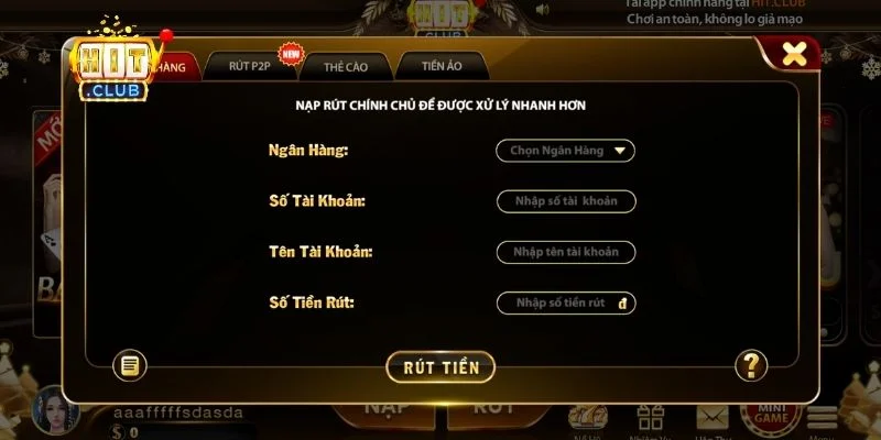 Hit Club | Cổng game đổi thưởng số 1 thị trường châu Á 18 Hướng dẫn rút tiền Hit Club