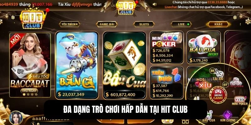 Hit Club | Cổng game đổi thưởng số 1 thị trường châu Á 9 Hit Club mang đến đa dạng trò chơi, đáp ứng mọi nhu cầu giải trí của người chơi.