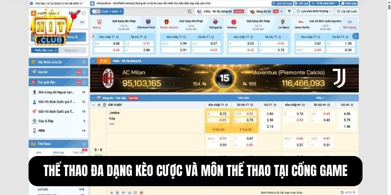 Hit Club | Cổng game đổi thưởng số 1 thị trường châu Á 13 Hitclub mang đến hơn 10.000 kèo mỗi tháng